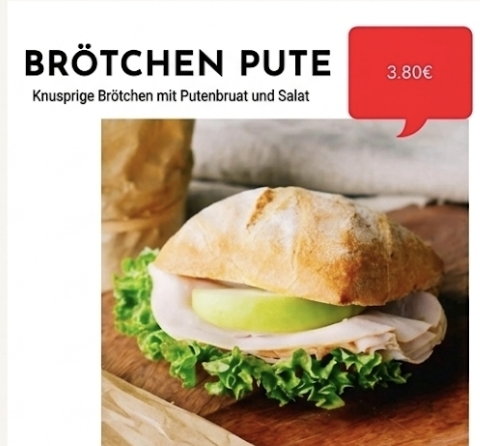 Brötchen mit Pute