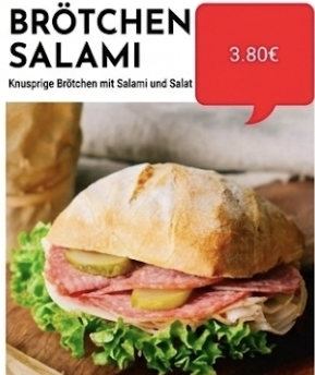 Brötchen mit Salami