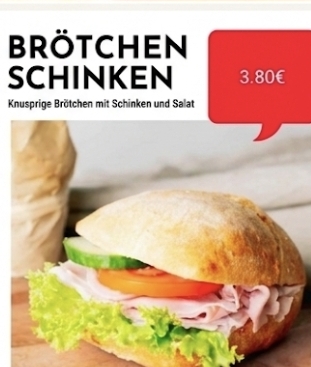 Brötchen mit Schinken