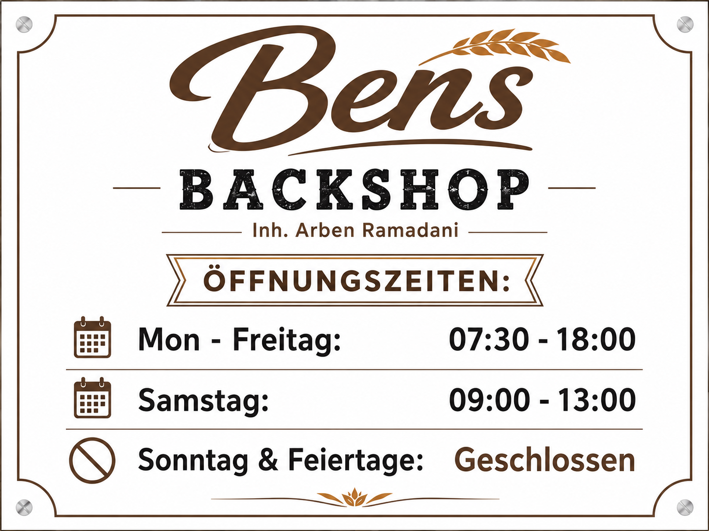 Öffnungszeiten